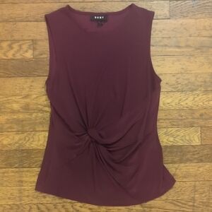 DKNY Women's Plum Twist-Front Blouse